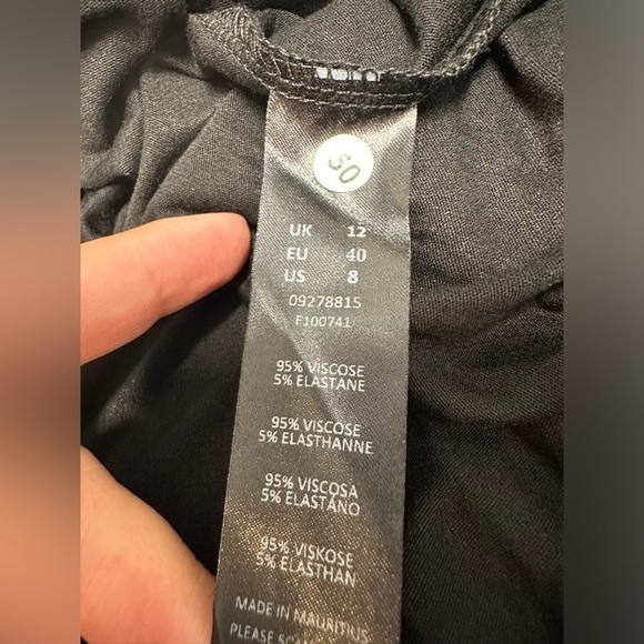 NWT ASOS Petite Wrap Front Maxi Dress in Black Sz 8 - Picture 6 of 8